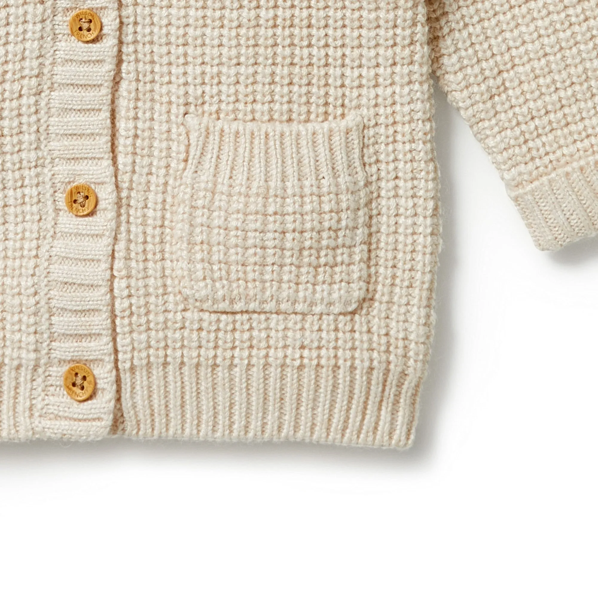 Wilson and Frenchy Knitted Button Jacket - Sand Melange