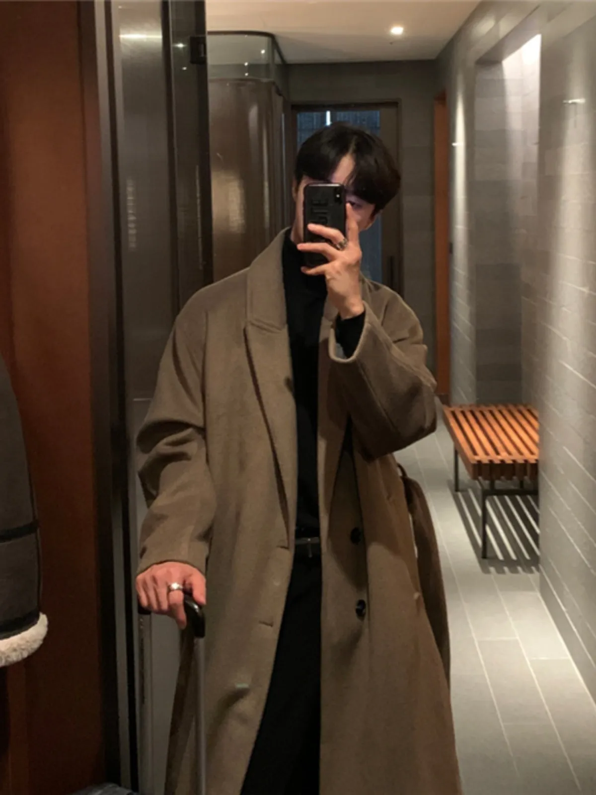 WLS British Style Woolen Cashmere Coat
