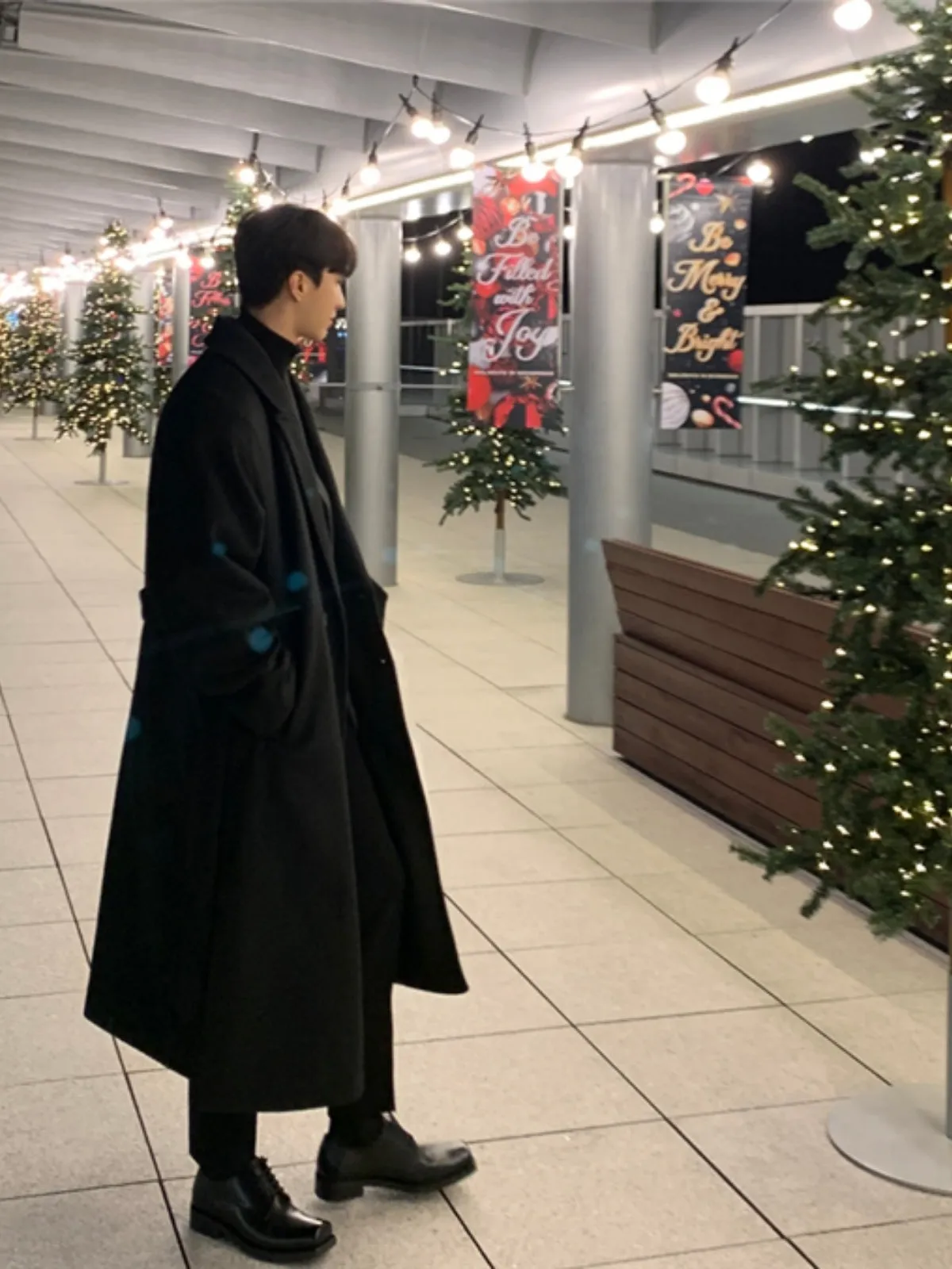 WLS British Style Woolen Cashmere Coat
