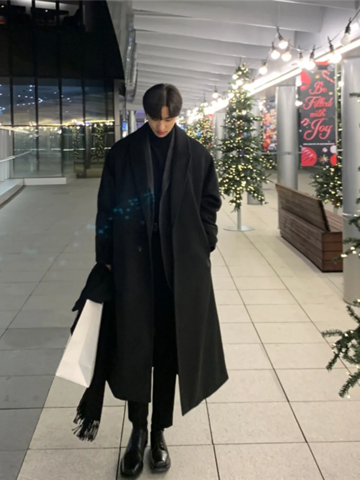 WLS British Style Woolen Cashmere Coat