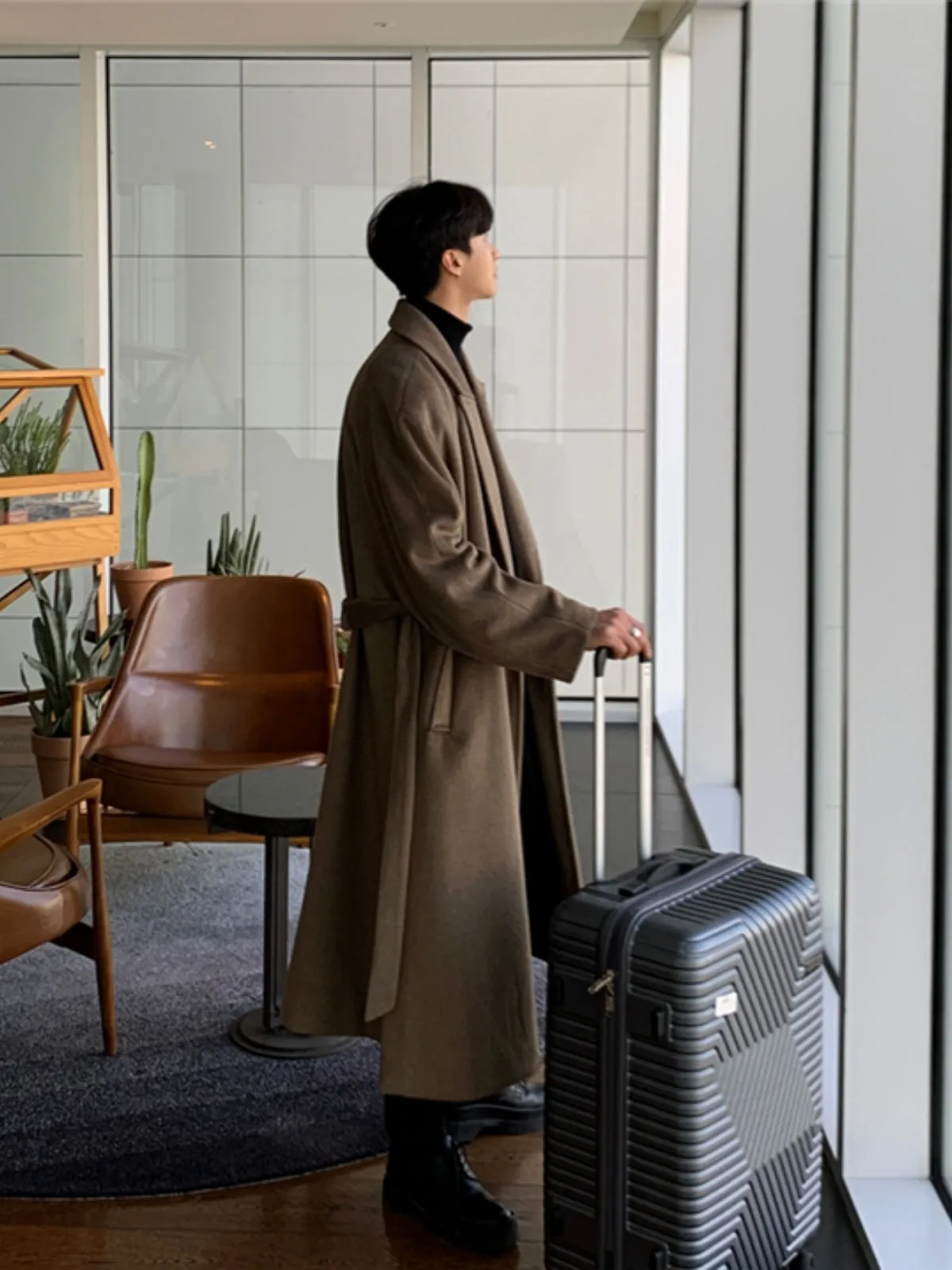 WLS British Style Woolen Cashmere Coat