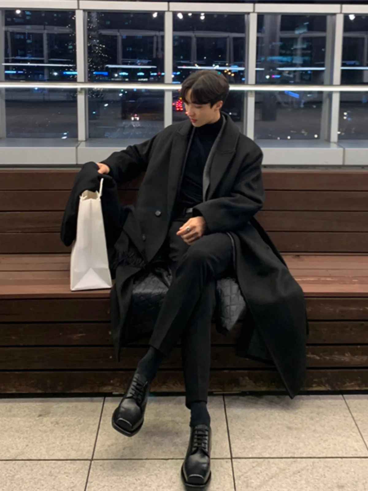 WLS British Style Woolen Cashmere Coat