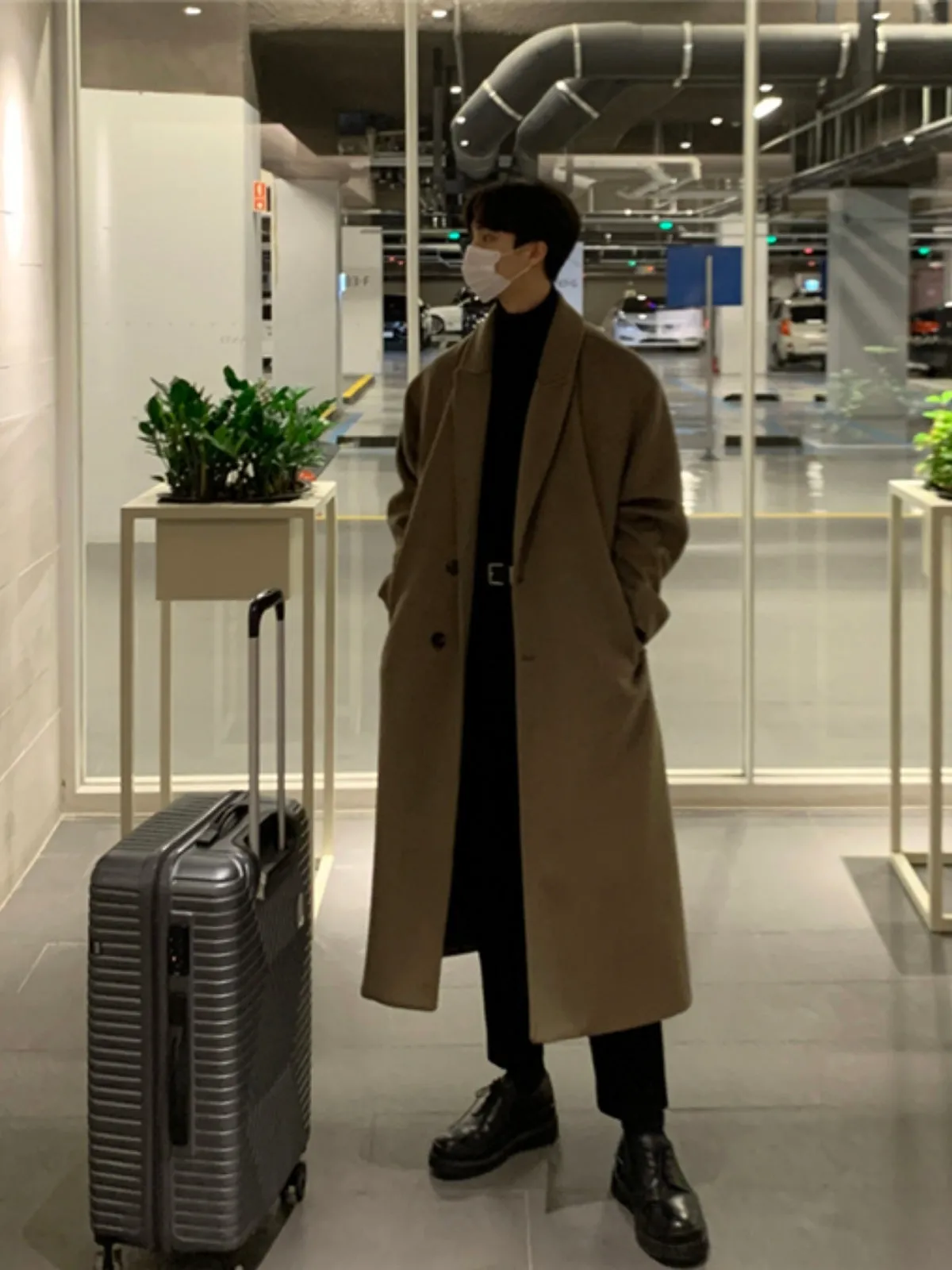WLS British Style Woolen Cashmere Coat