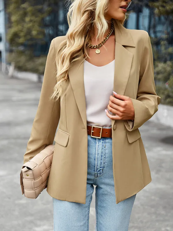Women's casual long-sleeved small suit jacket