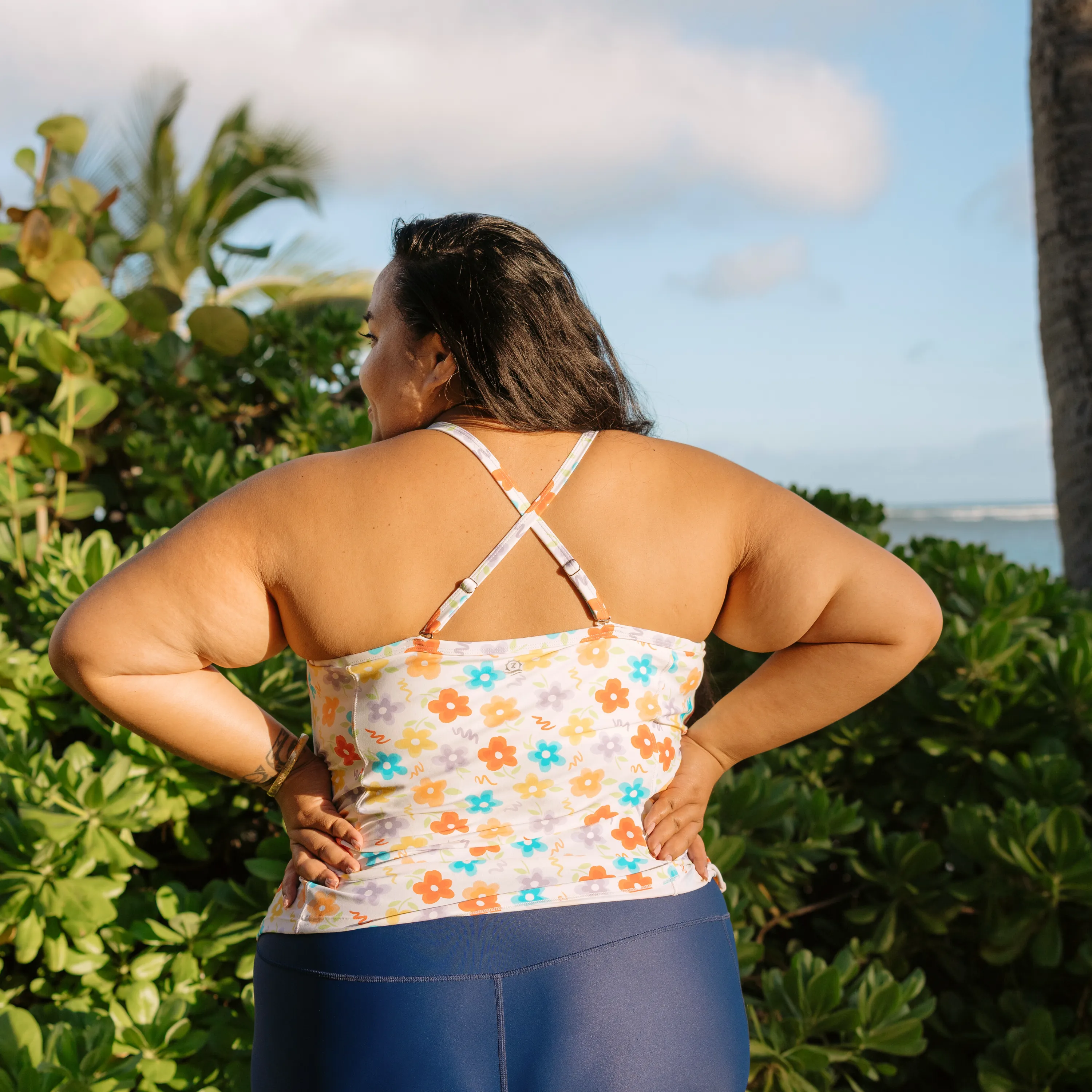 Women’s Strappy A-Line Tankini Top | “Blossom”