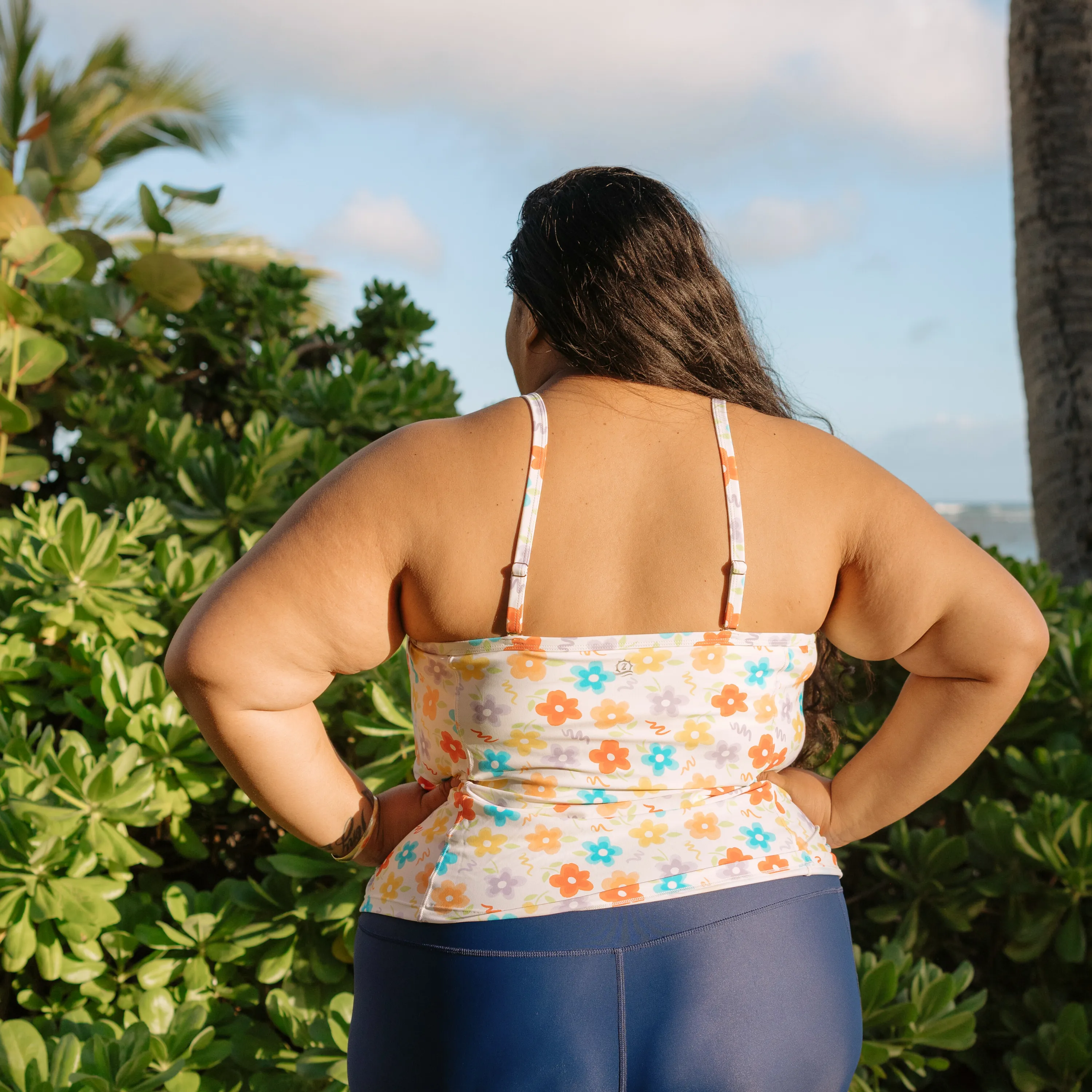 Women’s Strappy A-Line Tankini Top | “Blossom”
