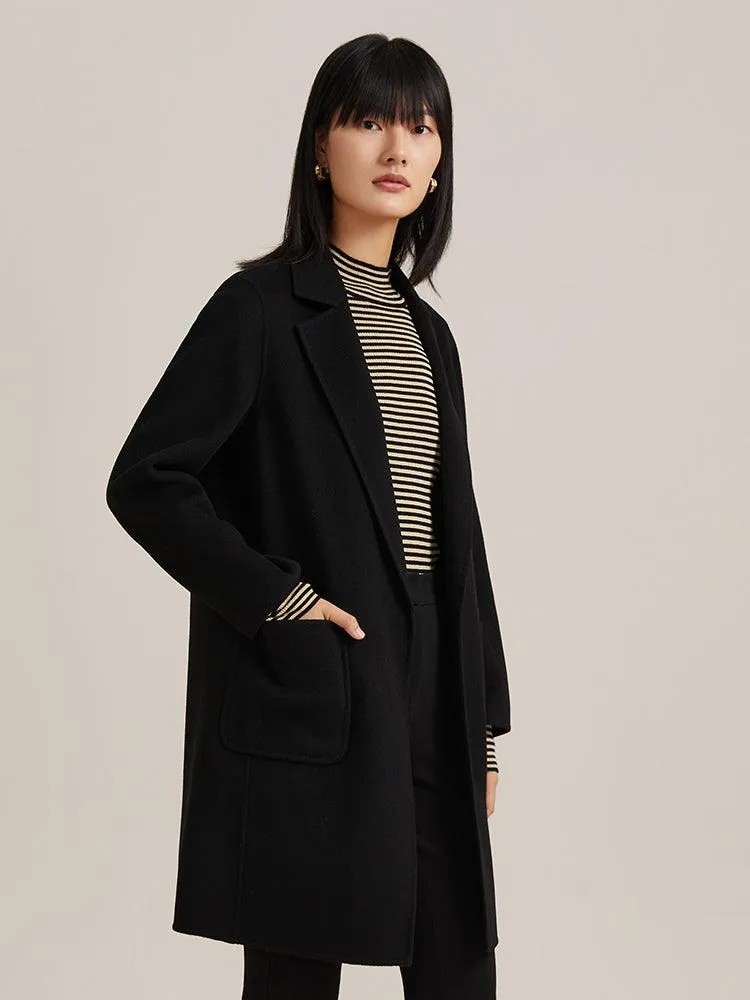 Wool And Silk-Blend Reversible Tweed Coat