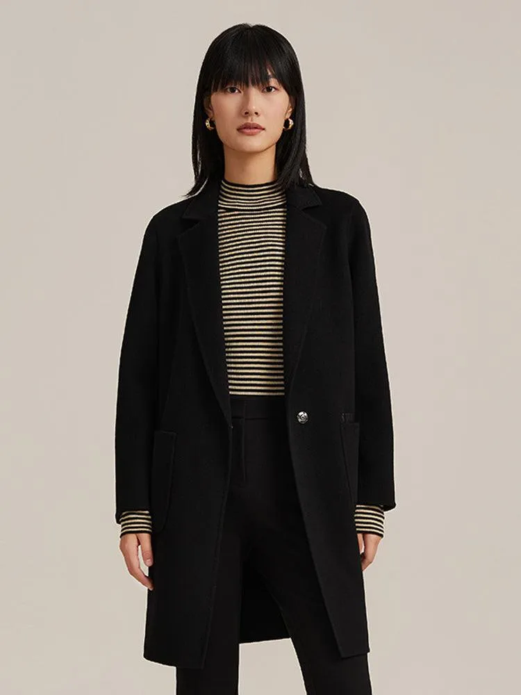 Wool And Silk-Blend Reversible Tweed Coat