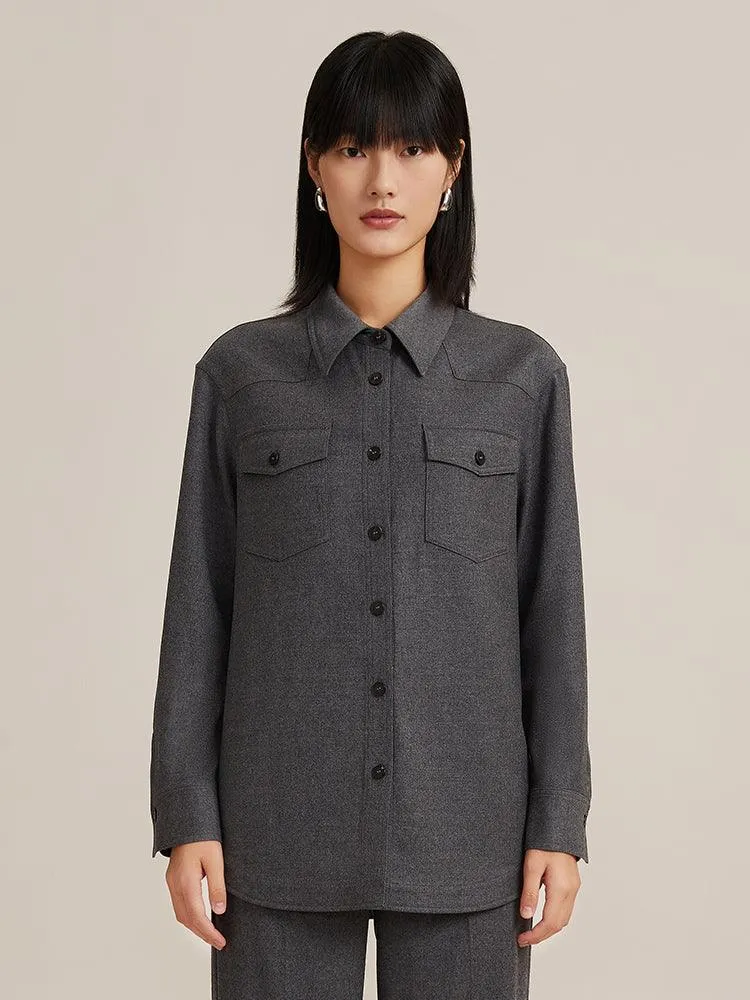 Woolen Shirt Coat