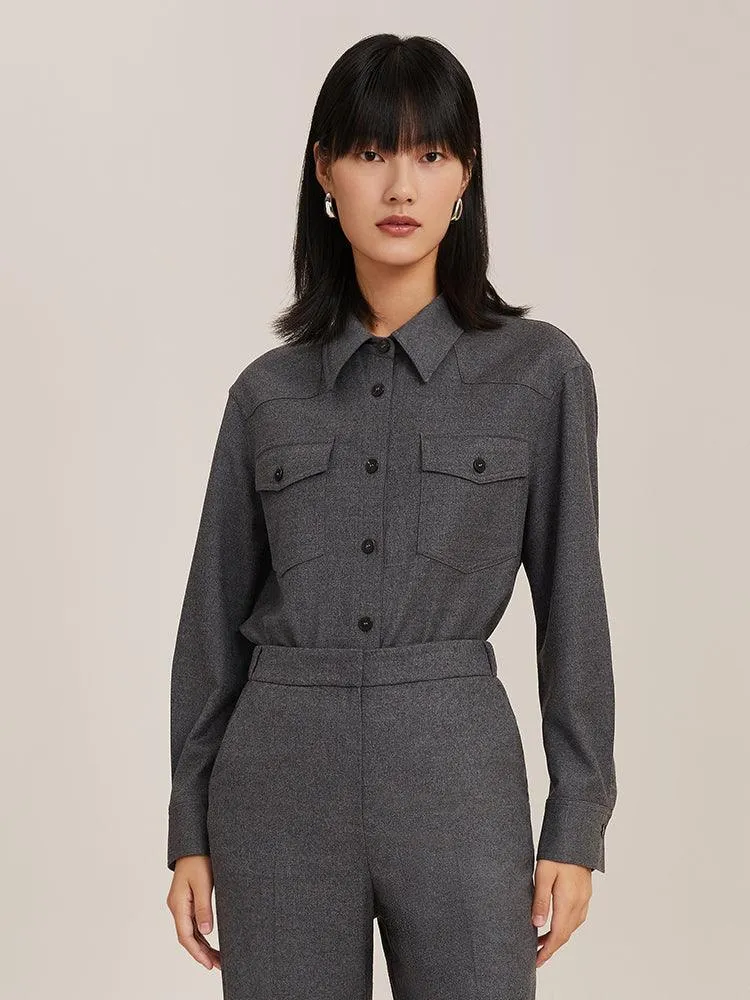 Woolen Shirt Coat