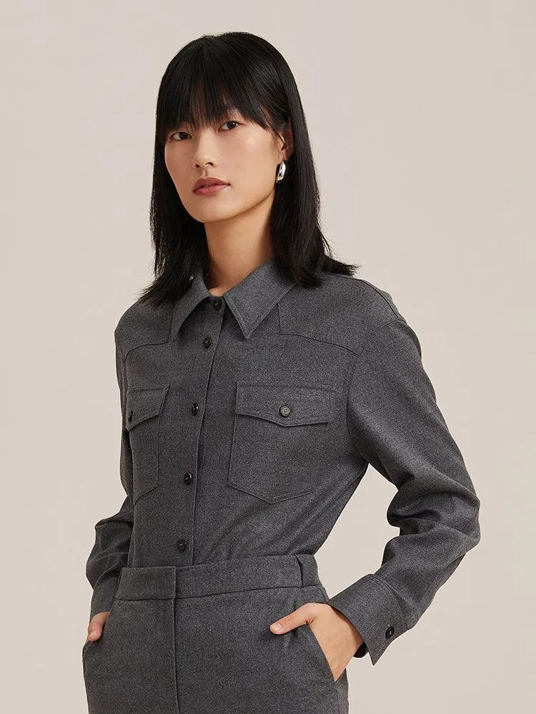Woolen Shirt Coat